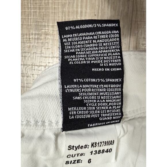 Kut From the Kloth Shorts Womens 6 Gidget Fray Cut Offs Denim White 3” Inseam - Picture 8 of 11